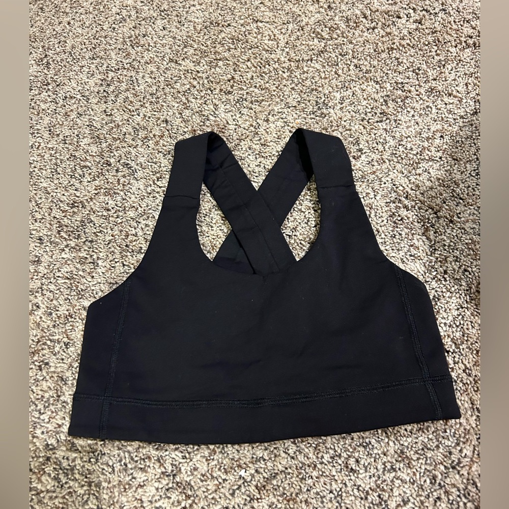 Lululemon sports bra, black size 4.